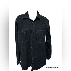 Carhartt Mens Denim Button Down Shirt size M